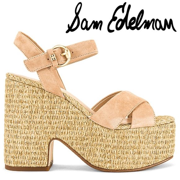 Sam Edelman Shoes - NEW Trianna Espadrille Platform Sandal SAM EDELMAN  9 In Nude